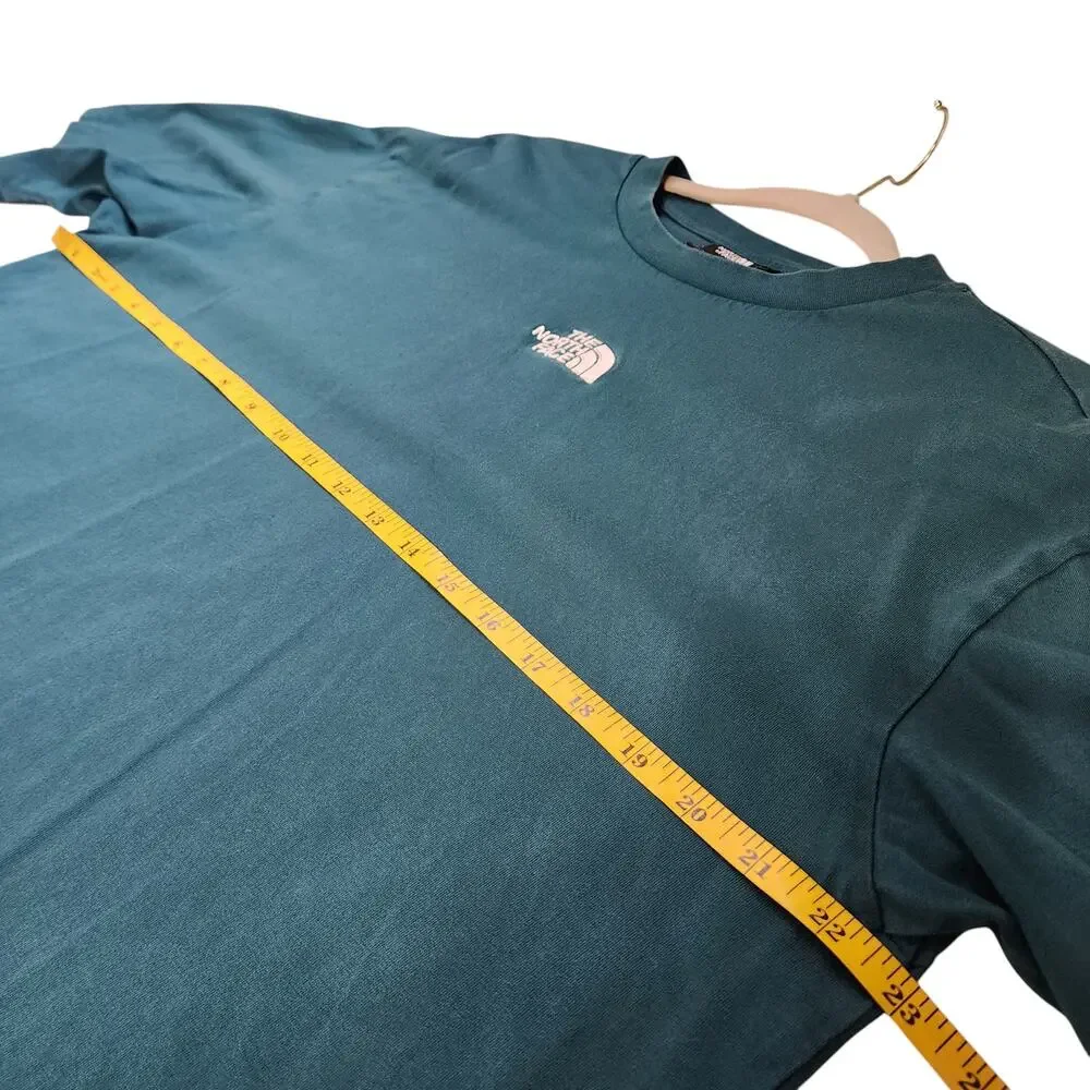 The North Face Mens Oversized T Shirt Size Medium Turquoise Embroidered‎ Logo